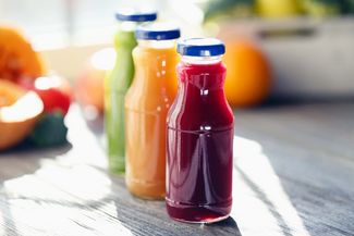 Glass bottles for fruit juice