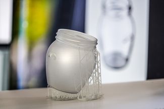 Design 3D d'un emballage en verre